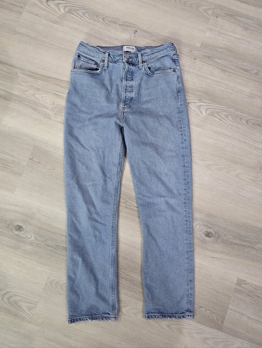 Agolde High Rise Straight Riley Crop Jeans Size 27